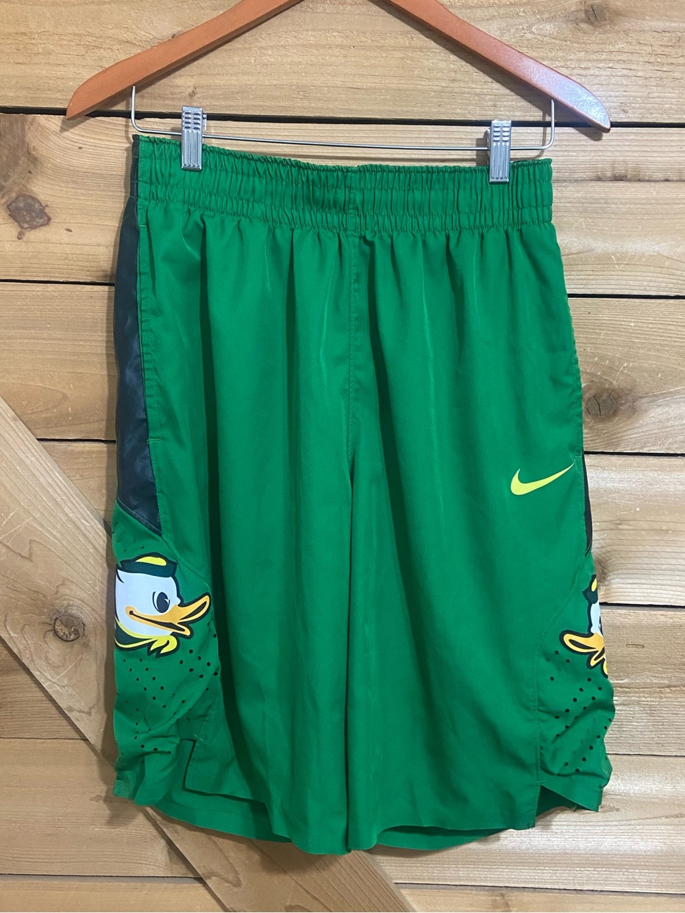Nike Green & Yellow Oregon Ducks Athletic Shorts